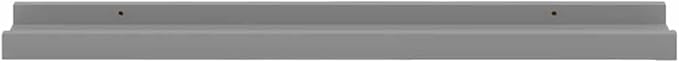 Floating Wall Shelves Set of 4, 23.6-Inch Modern Display Ledges for Living Room Bedroom, Matte Grey Decorative MDF Storage Racks for Books Plants Collectibles
