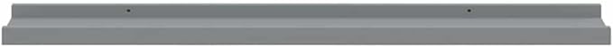 Set of 2 Wall Mounted Picture Frame Ledge Shelves, 31.5 Inch Long Floating Display Shelf for Decor, Books, and Photos, Modern Grey Lacquered MDF Shelf