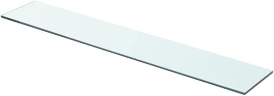 Floating Glass Shelf Panel Tempered Glass Clear 27.6"x4.7" Wall Shelf with High Load Capacity, Modern Design for Living Room, Kitchen, Bathroom, and Storage