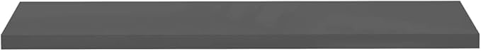 Floating Wall Shelf High Gloss Gray 47.2 Inch Modern Display Rack for Living Room Decor, Invisible Mounting System, Heavy Duty 22lb Capacity MDF Board for Books Awards Collectibles Home Organization