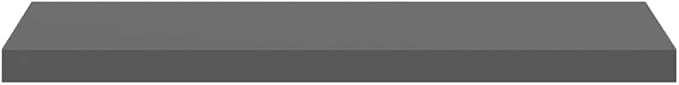 Set of 4 Floating Wall Shelves, Modern High-Gloss Grey Honeycomb Display Ledges for Living Room, Bedroom & Office, Decorative Storage Shelves, 31.5 Inch