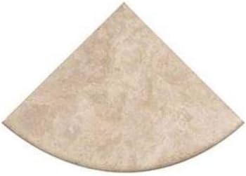 Premium Quality Light Travertine Corner Shelf Filled and Honed 9'' (Pack of 1)