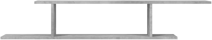 Wall Mount TV Shelf Concrete Gray 49.2 inch Floating Media Console for Living Room Bedroom Modern Entertainment Center with 88lb Capacity Engineered Wood Storage Rack