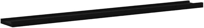 Wall Shelves Set of 4, 39.4 Inch Floating Shelves for Wall Storage, Modern MDF Black Display Ledges for Bedroom, Living Room, Kitchen Organization