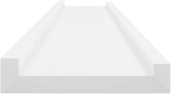 Set of 2 Floating Wall Shelves, 39.4 Inch Modern MDF Hanging Shelves for Bedroom, Living Room, and Home Office, Display Shelving for Books, Plants, and Decor, White Matte Finish