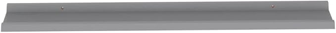 Gray Wall Shelves Set of 2, 39.4 Inch Floating for Living Room Decor, Heavy Duty MDF Wall Mounted Storage Shelves for Books Plants Display