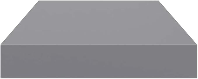 Floating Wall Shelves Set of 2, 15.7 inch Modern Gray Display Ledge for Bedroom Living Room, Sturdy Honeycomb MDF Wall Mounted Storage Shelves for Books Photos Collectibles