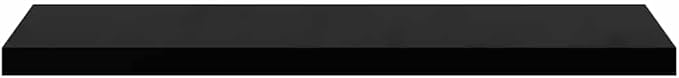 Floating Wall Shelf 35.4 Inch, Matte Black Decorative Honeycomb MDF Storage Display Ledge for Living Room Bedroom Office, Minimalist Invisible Mount Shelves