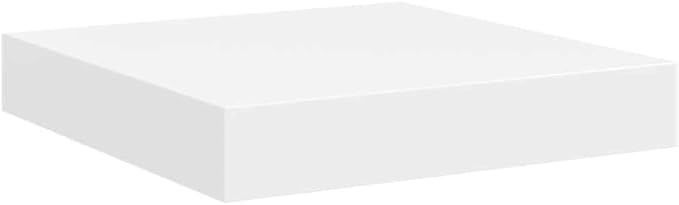 Honeycomb Floating Wall Shelf, Modern Decorative Shelves for Bedroom Living Room, White MDF Display Ledge with Mounting Hardware, 9.1 x 9.3 x 1.5 in