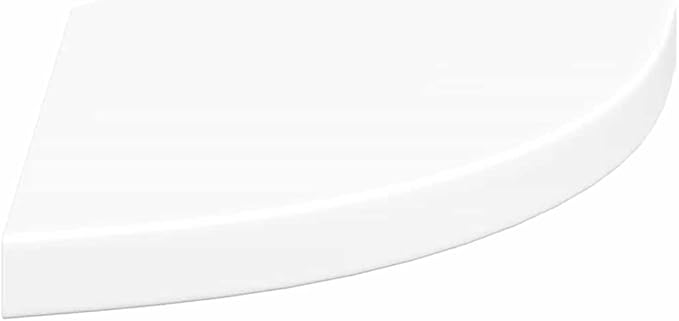 Corner Shelf Wall Mounted Floating Triangular Display Shelves, 13.8 Inch Matte White Wood MDF Storage Organizer for Bedroom, Living Room, and Home Office Decor