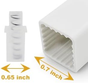 Showingo Towel Bar Replacement Rod 24 Inches Adjustable Spring End Wall Mount Replacement Towel Bar for Ceramic Holder Bathroom Kitchen Towels Bars Storage (White Towel Holder) (2PCS)