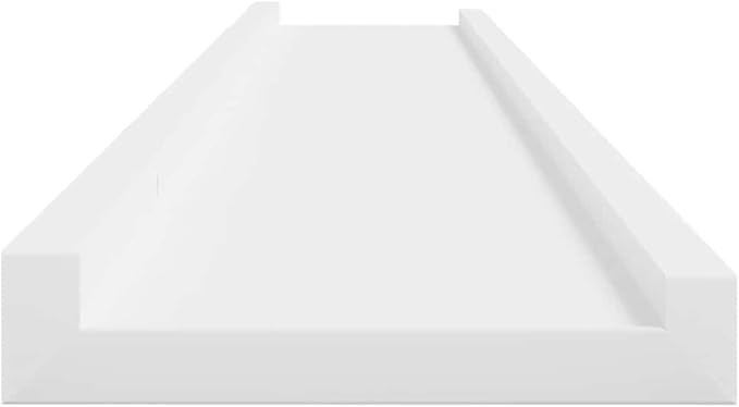 Wall Shelf Set of 4, Long Floating Shelves for Wall Storage, 39.4 Inch Modern Matte White MDF Rectangular Display Ledge for Bedroom, Living Room, Hallway Decor