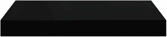 Floating Wall Shelf for Living Room Decor, High Gloss Black Modern Display Shelf with Invisible Mounting, 15.7x9.1 Inches, Holds 11 lbs for Books, Awards, Collectibles