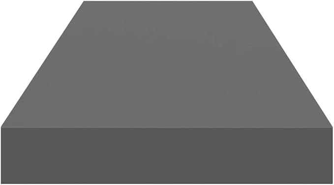 Set of 4 Floating Wall Shelves, Modern High-Gloss Grey Honeycomb Display Ledges, Decorative MDF Wall Mounted Storage Shelves for Living Room, Office, Books and Collectibles