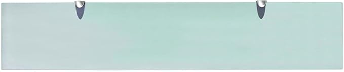 39.4" Floating Shelves 2-Pack Clear Tempered Glass Wall Mounted Shelving with Zinc Brackets for Bathroom Bedroom Living Room Storage and Display
