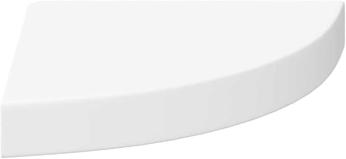 Corner Floating Shelf White Honeycomb MDF Wall Mounted Triangular Display Shelves for Living Room Bedroom Small Storage Organizer