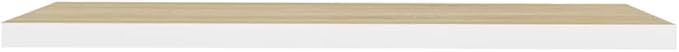 Floating Wall Shelves 2 Pack Oak White 35.4x9.3 Inches Modern Invisible Mounting Display Rack for Living Room Bedroom Office Decor Storage