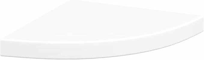 Corner Shelf Wall Mounted Floating Triangular Display Shelves, 13.8 Inch Matte White Wood MDF Storage Organizer for Bedroom, Living Room, and Home Office Decor
