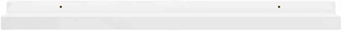 Set of 2 Floating Wall Shelves, 23.6 Inch Modern Rectangular MDF Display Ledges for Bedroom, Living Room, and Office, High Gloss White Finish