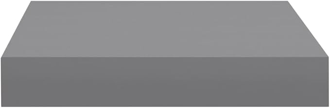 Floating Wall Shelves 2 Pack Gray Modern Display Rack for Living Room Bedroom Office, Invisible Mounting System, 9.1x9.3x1.5 Inches MDF Honeycomb Shelving with 11lb Capacity Each