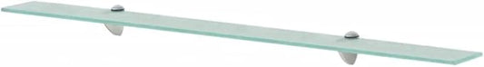 Floating Wall Shelf 39.4 x 7.9 Inch Clear Tempered Glass Display Rack Modern Minimalist Storage Ledge for Living Room Bedroom Bathroom Home Decor