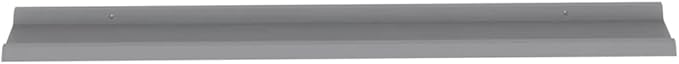 Gray Wall Shelves Set of 2, 45.3 Inch Floating for Living Room, Bedroom Decor, MDF Storage Shelves for Books, Plants, Display Organizer