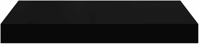 Floating Wall Shelves Set of 4, Modern Black Display Shelves with Invisible Mounting, 15.7x9.1 Inches, Honeycomb MDF for Living Room, Office, Bedroom Decor, Holds 11 lbs Each