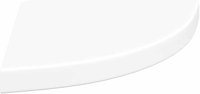 Floating Corner Shelves Set of 2, White Wall Mounted Display Shelves for Living Room Bedroom, 13.8x13.8x1.5 Inch MDF Honeycomb Corner Shelving Unit with Invisible Bracket, Easy Install Home Decor