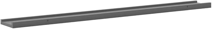 Set of 4 Floating Wall Shelves, 39.4 Inch Long Rectangular Modern MDF Storage Shelves for Living Room, Bedroom, and Home Decor, Grey