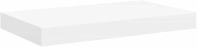 Floating Wall Shelf White 15.7x9.1 Inches, Modern Invisible Mounting Display Shelf for Living Room Decor, Honeycomb MDF and Metal Frame Holds 11 lbs for Books, Awards, Collectibles