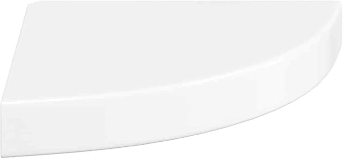 Floating Corner Shelves 2 Pack, High Gloss White Wall Mounted Display Shelves for Home Decor, 9. 8x9. 8x1. 5 Inch Modern Corner Shelving Unit with Invisible Bracket, Easy Living Room Bathroom