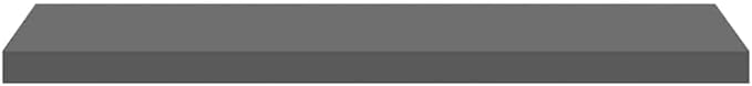 Set of 4 Floating Wall Shelves, High Gloss Grey Honeycomb MDF Decorative Display Ledge for Bedroom, Living Room, Office, 35.4 Inch Modern Storage