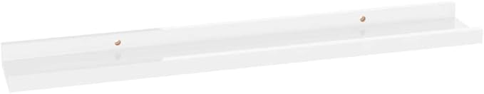 Wall Shelves 4 pcs High Gloss White 23.6x3.5x1.2 Inches Floating for Wall Decor, Modern Display Shelves for Living Room, Kitchen, Bathroom Storage Organizer with Easy Installation