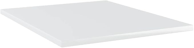 Set of 4 High Gloss White Engineered Wood Floating Shelves for Wall Mounting, Modern Display and Storage Boards for Living Room, Office, or Study