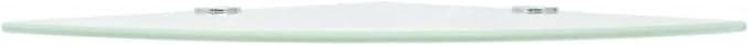 Modern Floating Corner Shelf White Tempered Glass Wall Mount 9.8 in x 9.8 in for Storage and Display with Chrome Supports