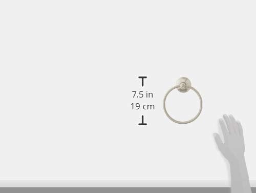 Moen DN7786BN Lounge Single Post Bathroom Hand Towel Ring, Brushed Nickel