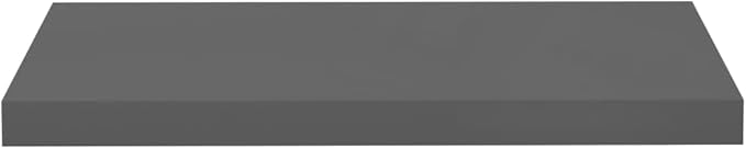 Floating Wall Shelves 2 Pack High Gloss Gray Modern Display Rack 23.6x9.3x1.5 Inches MDF Board for Living Room Bedroom Office Decor Storage Organizer