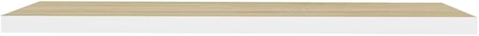 Floating Wall Shelves 2 Pack Oak White Modern Display Rack 47.2x9.3x1.5 Inches MDF Honeycomb Storage Shelves for Living Room Bedroom Office Decor