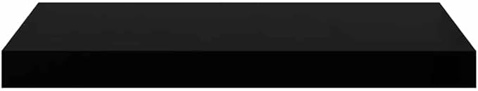Floating Wall Shelves Set of 4, Black Modern Invisible Mounting Display Rack, 19.7x9.1 Inches MDF Board for Living Room Bedroom Decor, Holds 15.4lb Each for Books Plants Photos Awards