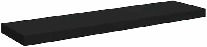 Floating Wall Shelf 35.4 Inch, Matte Black Decorative Honeycomb MDF Storage Display Ledge for Living Room Bedroom Office, Minimalist Invisible Mount Shelves