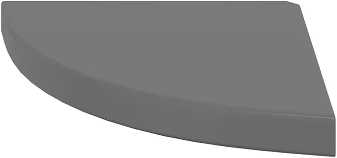 Corner Shelf Set of 4, Floating Wall Shelves for Living Room, High-Gloss Grey Honeycomb MDF Triangular Shelves for Corner Storage and Display, Space-Saving Wall Mount Organizer