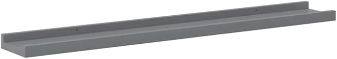 Wall Shelves Set of 4, Floating for Wall Decor, Gray Wooden 31.5 Inch Long for Living Room Bedroom, Easy Mount Storage Shelves for Books Plants Decorations
