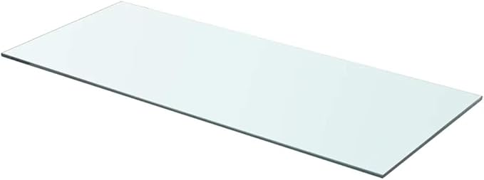 Tempered Glass Shelf Panel 27.6 x 11.8 in, Heavy Duty Clear Glass Replacement Board for Living Room Display, Storage Organizer, Polished Edge, 33 lbs Capacity