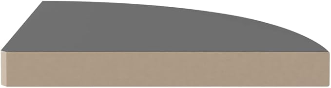 Floating Corner Shelves 4 Pack High Gloss Gray Wall Mounted Display Storage for Living Room Bathroom Kitchen, 13.8x13.8x1.5 Inches MDF with Invisible Mounting System, Holds 11lb Each