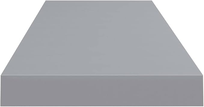 Grey Honeycomb Floating Wall Shelf Set of 2, 31.5-inch MDF Wood, Matte Finish, Modern Decorative Ledge Shelves for Living Room, Bedroom, Bathroom Decor, 22 lbs Capacity