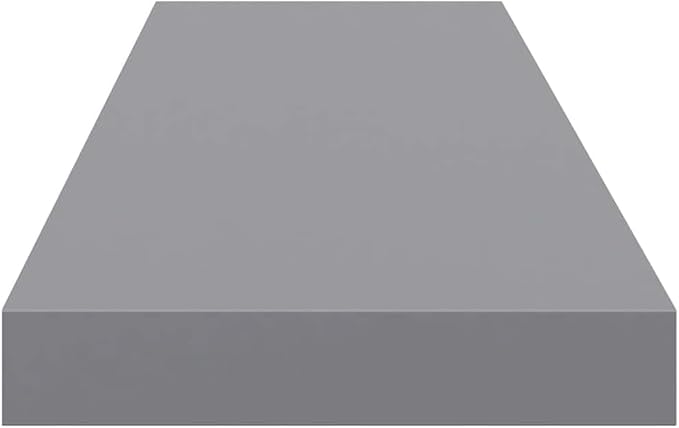 Set of 4 Floating Wall Shelves, 35.4-inch Modern Grey MDF Wood Storage Ledge for Living Room, Bedroom, and Office Decor, Decorative Display Shelves