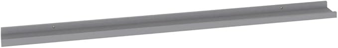 Gray Wall Shelves Set of 2, 45.3 Inch Floating for Living Room, Bedroom Decor, MDF Storage Shelves for Books, Plants, Display Organizer