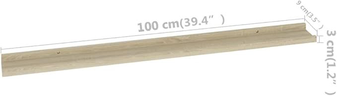 Wall Shelves 4 Pack Sonoma Oak Floating 39.4 Inch for Living Room Bedroom Storage Display with 11lb Capacity Easy Install Decorative Wall Mounted Shelves