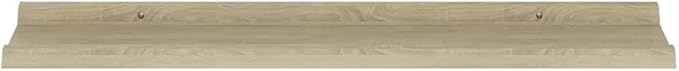 Sonoma Oak Wall Shelves Set of 4, 31.5 inch Floating Shelves for Living Room Bedroom Kitchen, MDF Wood Shelving Display Storage for Books Plants Decor