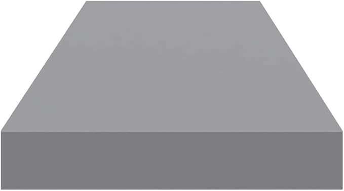 Floating Wall Shelf with Invisible Mount, 31.5 Inch Modern Gray Display Shelf for Living Room & Office, Sturdy MDF and Metal Frame Holds 22 lbs for Books, Decor, Awards
